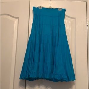 Aqua ruffle skirt